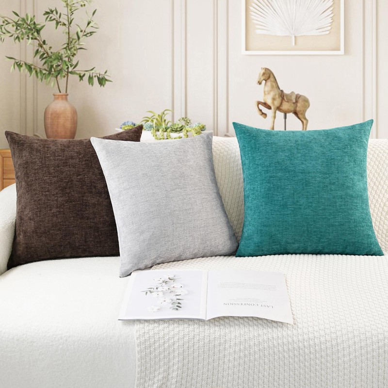 CaliTime Pack of 2 Cozy Throw Pillow Covers Cases for