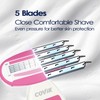 COVIK Mini Razors, Travel Razors for Women, 5 Blade, pink