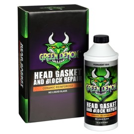 Green Demon Head Gasket and Block Repair | Ceramic Reinforced Head Gasket Sealer | Advanced Coolant Leak DIY Permanent Repair | Engine/Cylinder Sealant | for Cars, SUVs, Trucks | 16oz