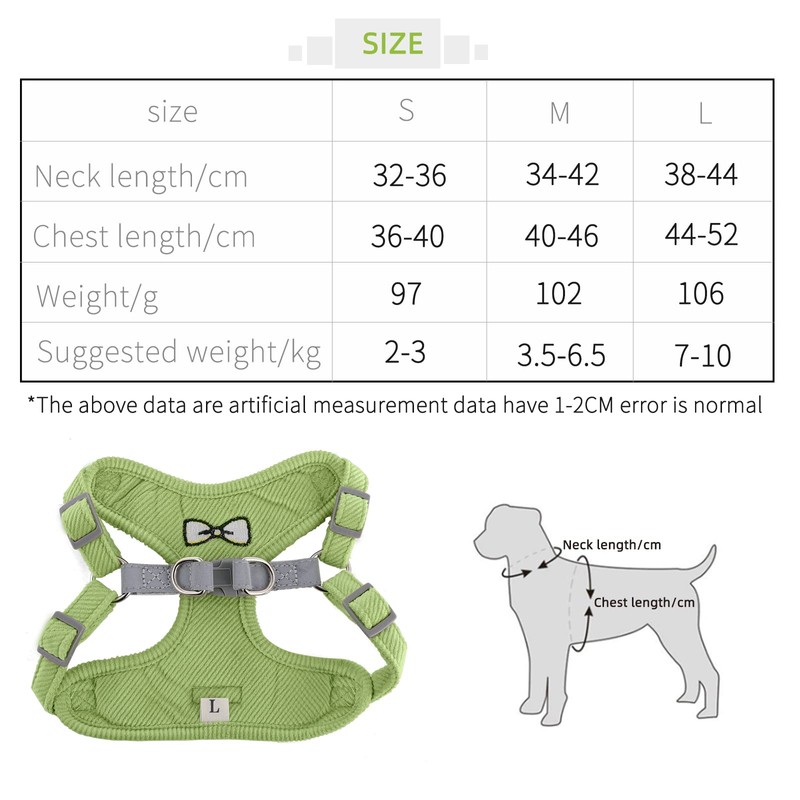 TRUEIN Puppy Harness for Small Dogs, Adjustable, No Pull, Reflective,