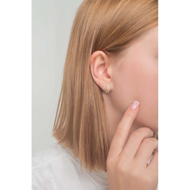 SOFIA MILANI - Women's Earrings 925 Silver - Double Stud