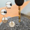 GMTOOLS 10 Pcs 1/4" Titanium Coated Twist Hex Shank Drill