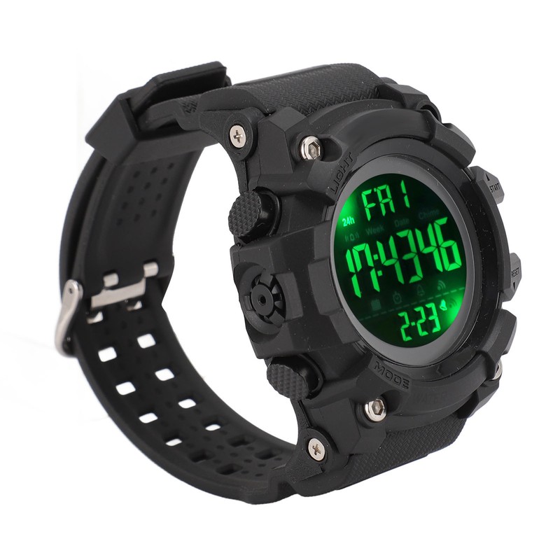 Digital Sports Watch 50m Waterproof Alarm Clock Electronic Watch with