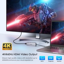 Votonect USB C Hub 10-in-1 with 4K HDMI Adapter, SD/TF Card Reader, 100W PD Charging, 2 USB 3.0 Ports, and 3 USB 2.0 Ports for MacBook Pro/Air, Dell XPS, Lenovo ThinkPad, etc.