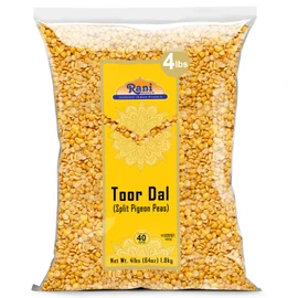 Rani Toor Dal (Split Pigeon Peas) 64oz (4lbs) 1.81kg Bulk ~ All Natural | Gluten Friendly | NON-GMO | Vegan | Indian Origin
