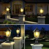 Benany Solar Post Lights Outdoor, Aluminium Solar Lamp Post Light