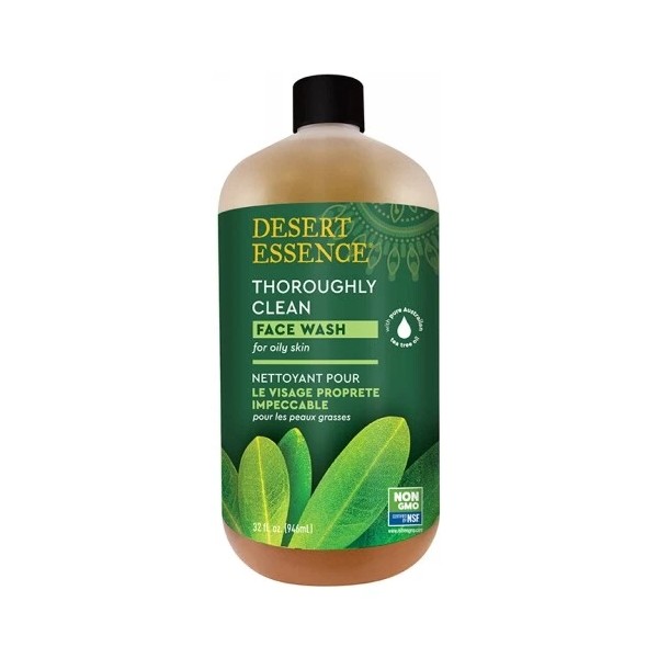 Desert Essence Thoroughly Clean Face Wash Refill 32 Oz By