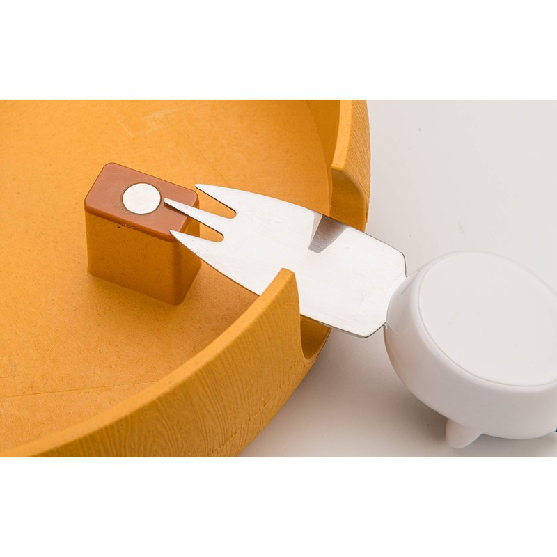 Mobi cheese serving board and tray with cheese motif and