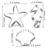 Winrase Set of 3 DIY Stainless Steel Starfish Hippocampus Shell