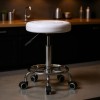 Height Adjustable Swivel Bar Stool PU Leather Seat Chrome Base