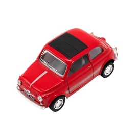 Easy Toys Model Car Compatible with Vintage Fiat 500 Scale Toy Car with Opening Doors Car Modeling (500c Red)