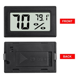 3Pcs Mini Digital Thermometer Hygrometer Electronic Temperature Humidity Gauge Meters Indoor LCD Display Fahrenheit for Greenhouse,Garden,Car Cellar and Office