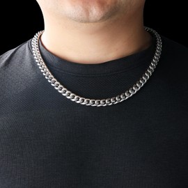Husband Gifts from Wife to My Husband Chain for Men Silver Chain Anniversary Birthday Gift for Him Fathers Day Christmas Long Distance Gift for Husband Mens Jewelry 22 Inches Chains