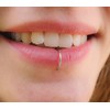 Fake Sterling Silver Lip Ring - 20 Gauge Faux Silver
