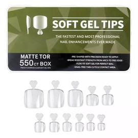 Soft Gel Tips Para Pies 550 Pzas Uñas Soft Gel Tips Para Uñas Pies Nail Art