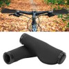 Black Flat Bicycle Handlebar Grips Soft Handle Sleeve Cover Mountain