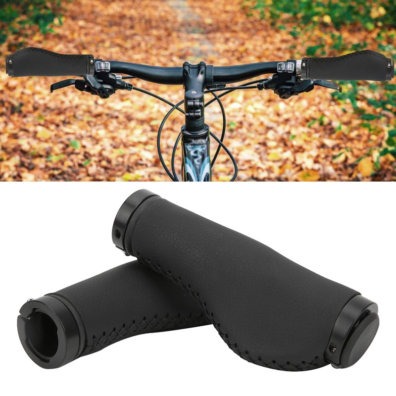 Black Flat Bicycle Handlebar Grips Soft Handle Sleeve Cover Mountain