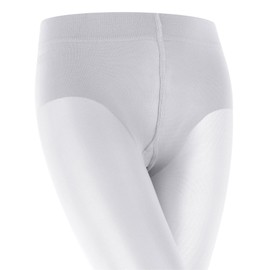 FALKE Unisex Kinder Strumpfhose Pure Matt 30 DEN K TI transparent einfarbig 1 Stück, Weiß (White 2209), 122-128