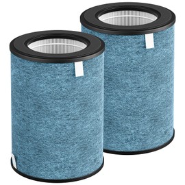HP302 Replacement Filter Compatible with Shark HP302, HP301 NeverChange Air Pur-ifier MAX, HP200 Series Air Puri-fier MAX, 3-in-1 Filter, Part # HE3FKPET, 2 Pack