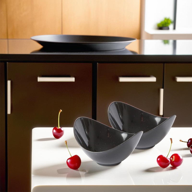 Blue Sky MiniWare 12-Pack Black Small Oval Dish | Disposable