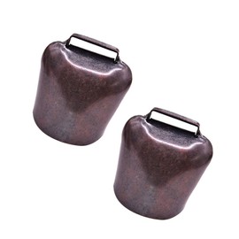 EXCEART 2 Pieces Cow Bell Goat Bell Antique Metal Bell Hanging Iron Bell Decorative Noise-Maker DIY Craft Approx. 6.3 x 4.8 x 3 cm