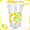 AimFun 50 Pcs Lemon Plastic Cups Summer 12 oz Party