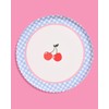 xo, Fetti Cherry Blue Gingham Paper Plates | 24 pcs