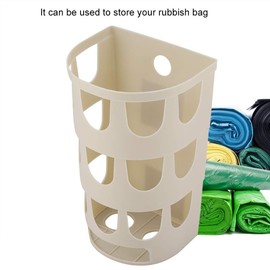 2PCS Reusable Plastic Bag Holder, Wall Mount Grocery Bag Dispenser Reusable Plastic Bag Dispenser Hanging Storage Bag Organizer for Kitchen Wall(Khaki)