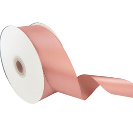 Listón satinado 3.8cm de ancho 45 metros de largo poliester, listón para moños, liston para flores eternas (Rose Gold)