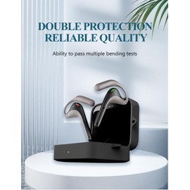 Case for Timekettle W4 Pro AI Interpreter Earbuds, WUNIAK Soft Silicone Protective Portable Scratch Shock Resistant Shell with Cleaner Kit & Carabiner & Lanyard，Black