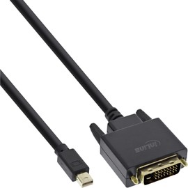 InLine® 1 m Mini Display Port Male to DVI-D (24 1) Male Black black Black 2 m