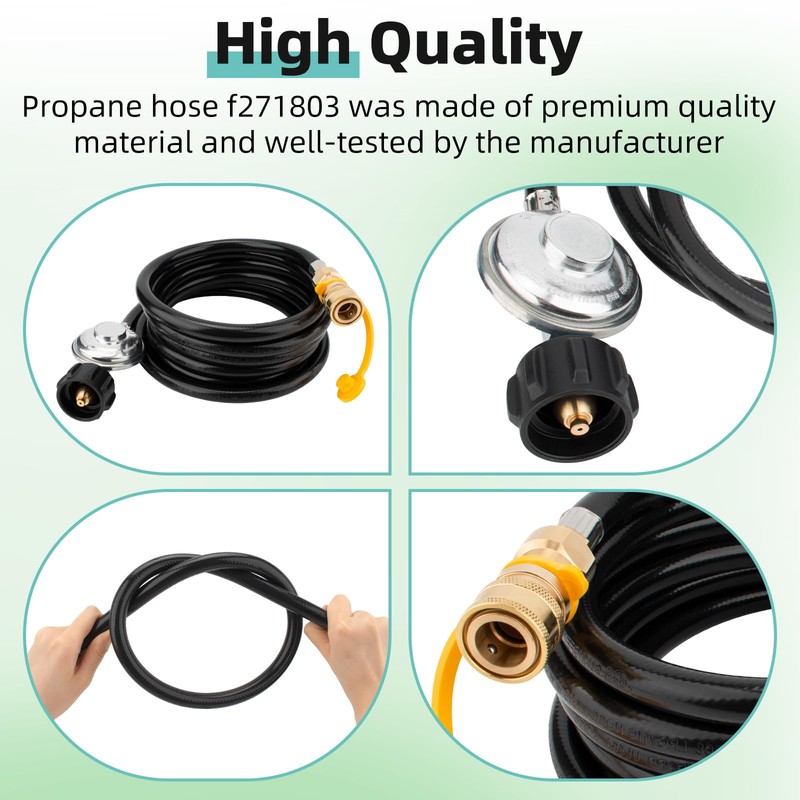 12ft Quick Connect Propane Hose F271803 Replacement for Mr Heater