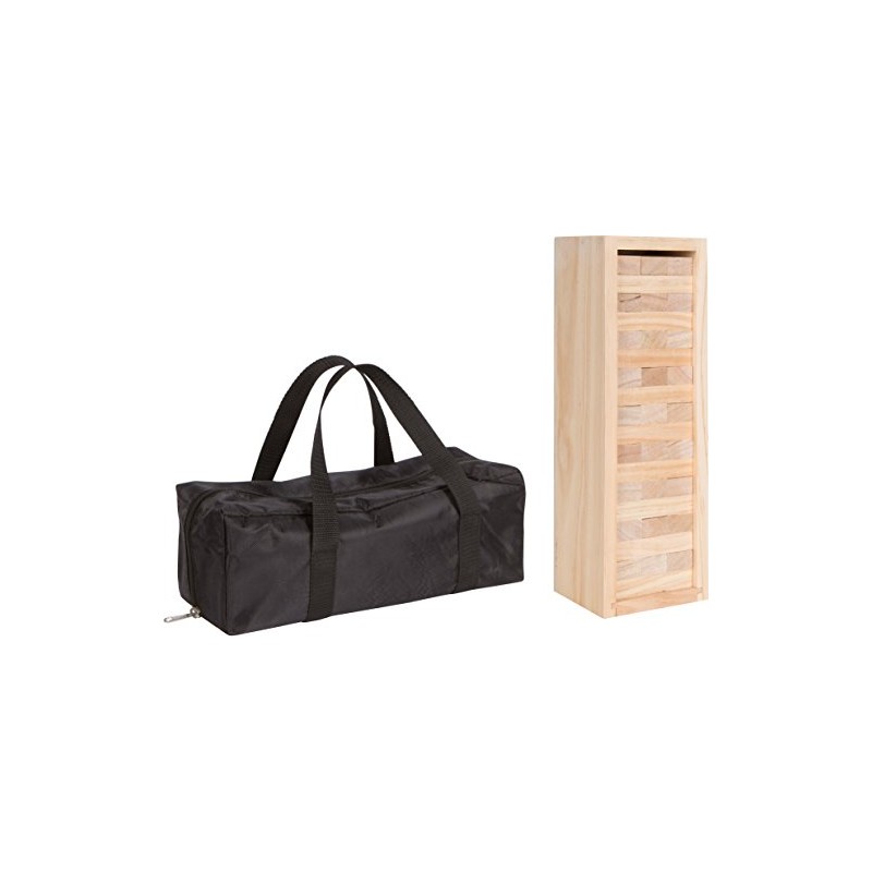 Trademark Innovations 12" Wooden Stacking Puzzle Game with Wood Box