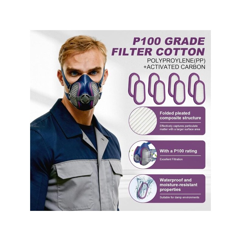 SPR451/SPR457/SPR449/SPR456/Harp/Mask/S/M/L/For/8-Pack/P100/Filters