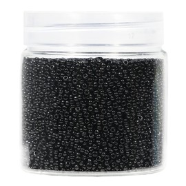 Bala&Fillic Size 2mm Seed Beads 10000pcs/110 Grams in Box 12/0 Black Seed Beads for Making Jewelry Earring Bracelets Necklace (Black)