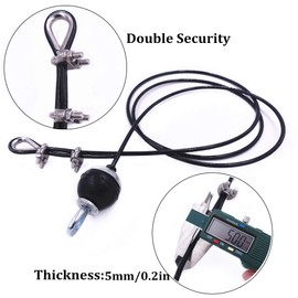 J Bryant Fitness Gym Cable Fitness Pulley Length 98.4" Thick 5mm Adjustable Heavy Duty Steel Wire Rope for Home Gym Cable Machine Workout Accessories