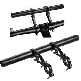 XNX Bike Bicycle Double Handlebars Extender Extension, 11.8 inches/30CM Aluminum Alloy Super Long Bike Bracket Accessories, for 20mm-32mm Bars Caliber