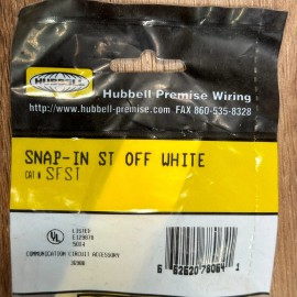 Hubbell NEW Hubbell CAT SFST Snap In ST OFF WHITE