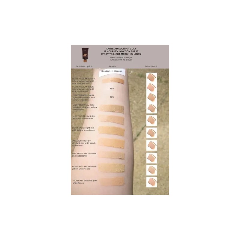 Foundation Tarte Amazonian Clay Full 27 N Light Medium Neutr