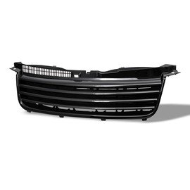 TLAPS 7422451822803 Compatible With 2001-2005 VW Passat B5.5 Glossy Black Horizontal Front Bumper Grill Grille