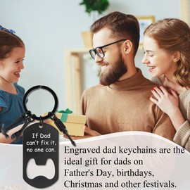 MAIBAOTA Birthday Gifts for Dad Keychain Birthday Gifts for Dad from Son Daughter Fathers Day Cool Stuff Keyring Presents for Daddy Papa