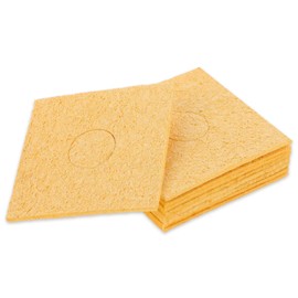 10 PCS Solder Sponge Soldering Iron Cleaning Sponge 2.36×2.36in High Temperature Sponge Welding Tip Cleaner, Replacement Solder Iron Cleaning Pads Soldering Accessories for Workbench and Workshop