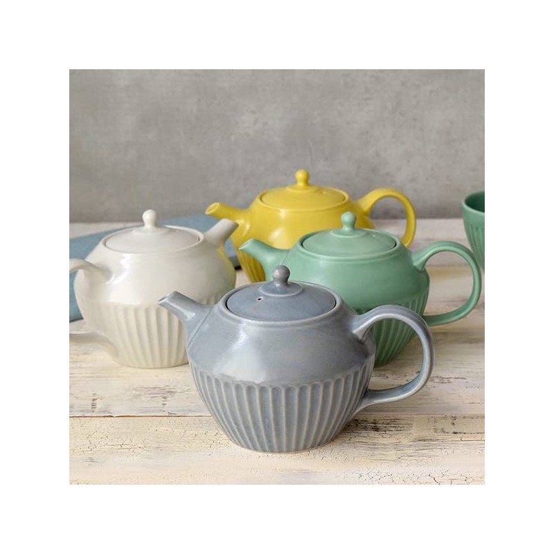 ic-029-02 Tableware East Pot Shogi Stripe 400cc Gray