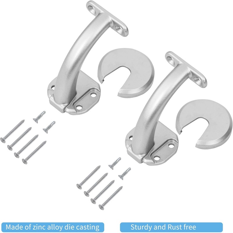 17 FT Modern Aluminum Handrail Set, handrails for Indoor Stairs,Deck,Slope,