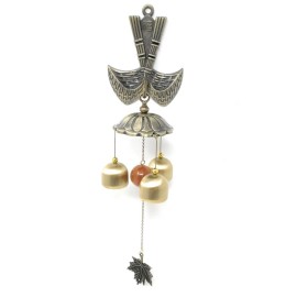 THY COLLECTIBLES Feng Shui Brass Door Chime Wind Chime windbell - Chinese Fu (Fortune) Design