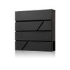 Yoocabinet Mailbox Wall Mount,Large Capacity Locking Mailbox for Outside,Galvanized Steel Cover and Rust-Proof Metal Post Box with Newspaper Holder,14.3"x14.3"x4.3" Black,MD025B