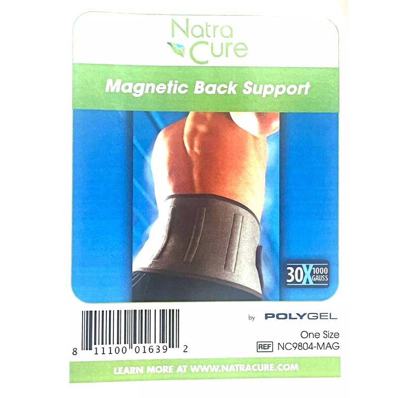 Natra Cure Unisex Magnetic Back Brace Support Strap Wrap Lower