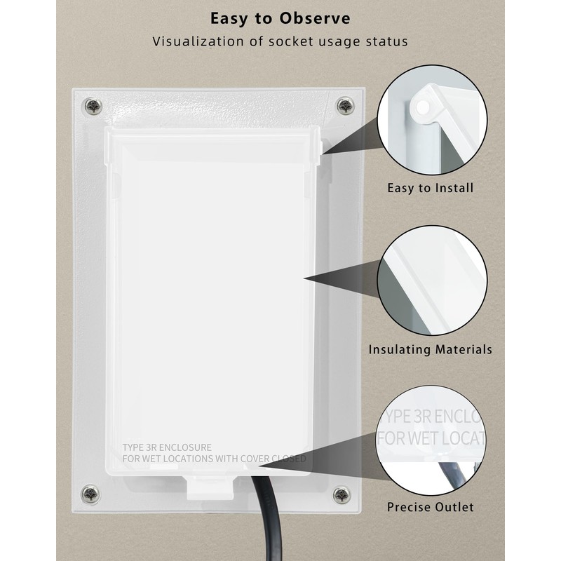 Electrical Box Replacement Cover, DBVC-1 Extra Duty Replacement for All-Weather