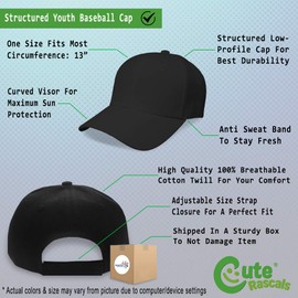 Cute Rascals Kids Toddler Baseball Cap Woods Bigfoot A Embroidery Cotton Boys & Girls Strap Closure Black Adjustable