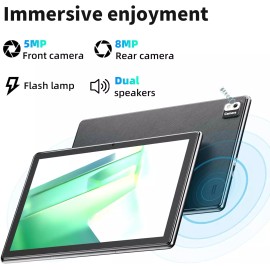 SGIN Tablet with 10.1 Inch Android 12 8GB+128GB with 1920*1080 IPS Octa-Core